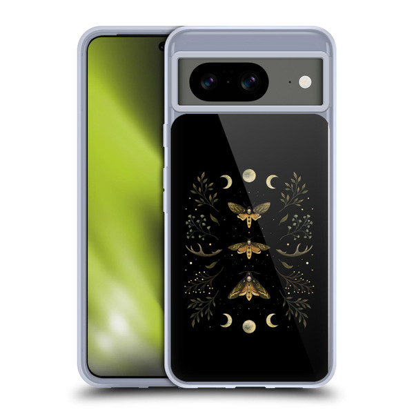 Episodic Drawing Illustration Animals Death Head Moth Night Soft Gel Case for Google Pixel 8