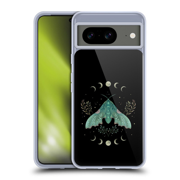 Episodic Drawing Illustration Animals Moon & Moth Soft Gel Case for Google Pixel 8
