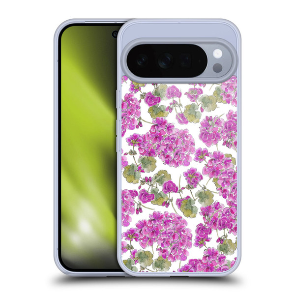 Anis Illustration Flower Pattern 2 Purple Soft Gel Case for Google Pixel 10 Pro XL