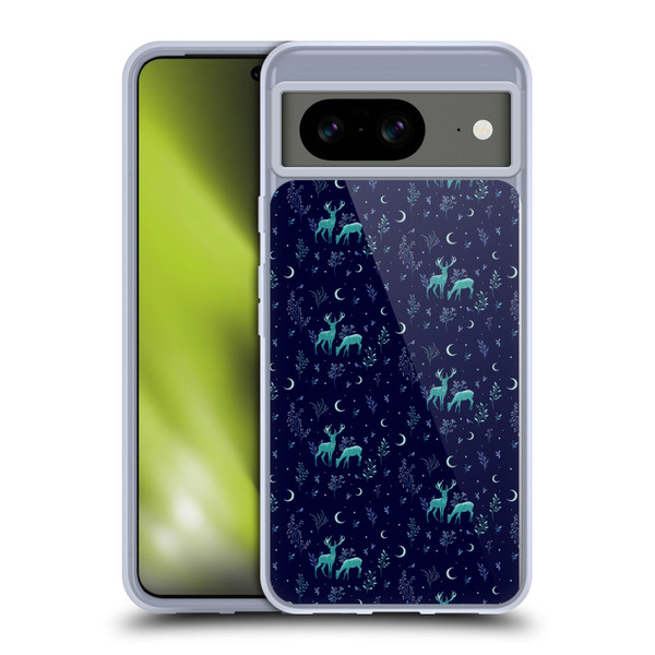 Episodic Drawing Pattern Deers In The Moonlight Soft Gel Case for Google Pixel 8