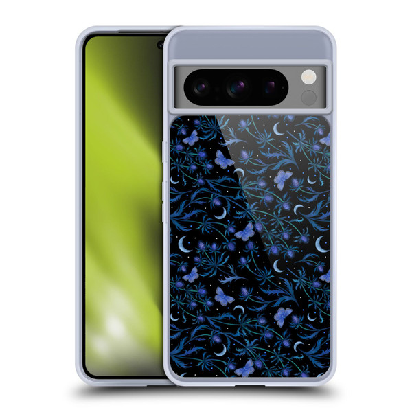 Episodic Drawing Pattern Blue Thistle Soft Gel Case for Google Pixel 8 Pro