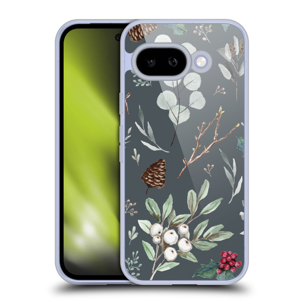 Anis Illustration Floral Pattern Christmas Eucalyptus Blue Soft Gel Case for Google Pixel 9A