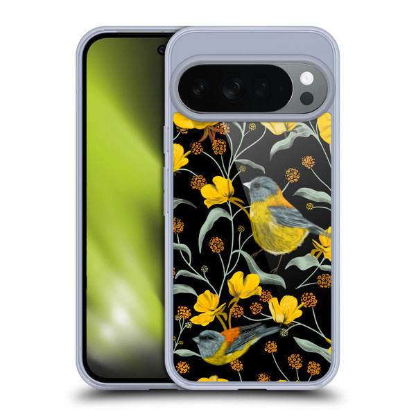 Anis Illustration Graphics Yellow Birds Soft Gel Case for Google Pixel 10