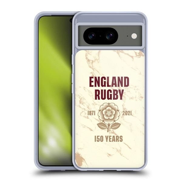 England Rugby Union 150th Anniversary Marble Soft Gel Case for Google Pixel 8