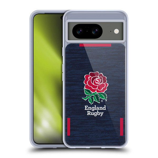 England Rugby Union 2020/21 Crest Kit Away Soft Gel Case for Google Pixel 8