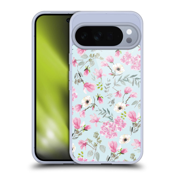 Anis Illustration Graphics Romantic Pattern Light Blue Soft Gel Case for Google Pixel 10 Pro XL