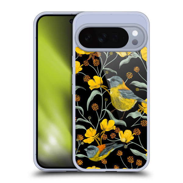 Anis Illustration Graphics Yellow Birds Soft Gel Case for Google Pixel 10 Pro XL