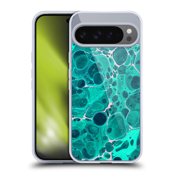 Haroulita Marble Teal Bubbles Soft Gel Case for Google Pixel 9 Pro XL