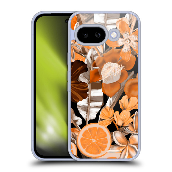 Anis Illustration Graphics Flower & Fruit Orange Soft Gel Case for Google Pixel 9A
