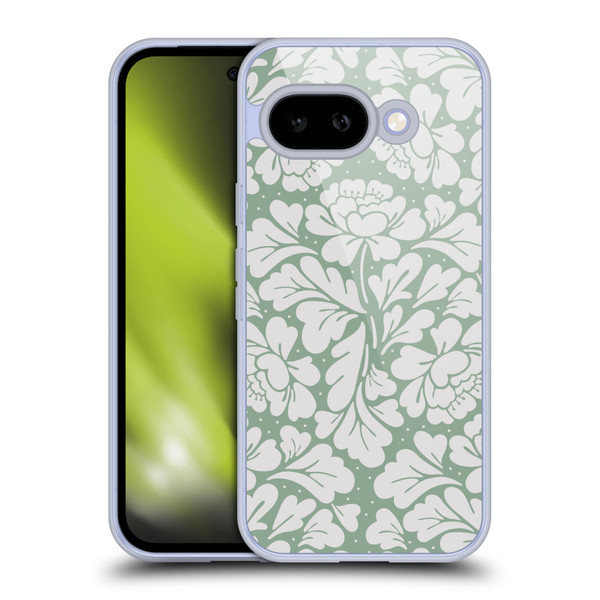 Anis Illustration Mix Pattern Baroque Pastel Green Soft Gel Case for Google Pixel 9A