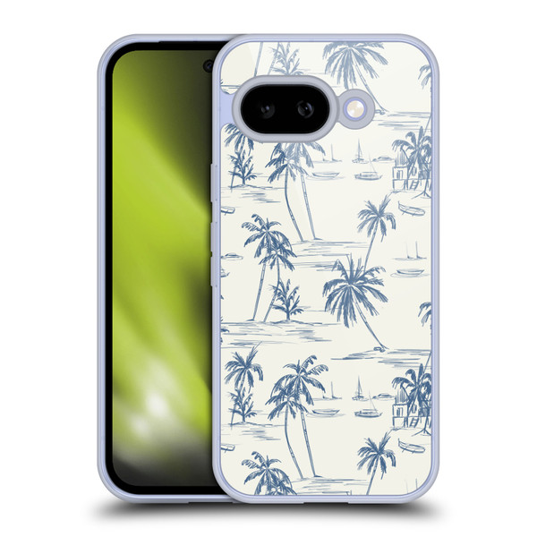Anis Illustration Mix Pattern Blue Beach Bold Soft Gel Case for Google Pixel 9A
