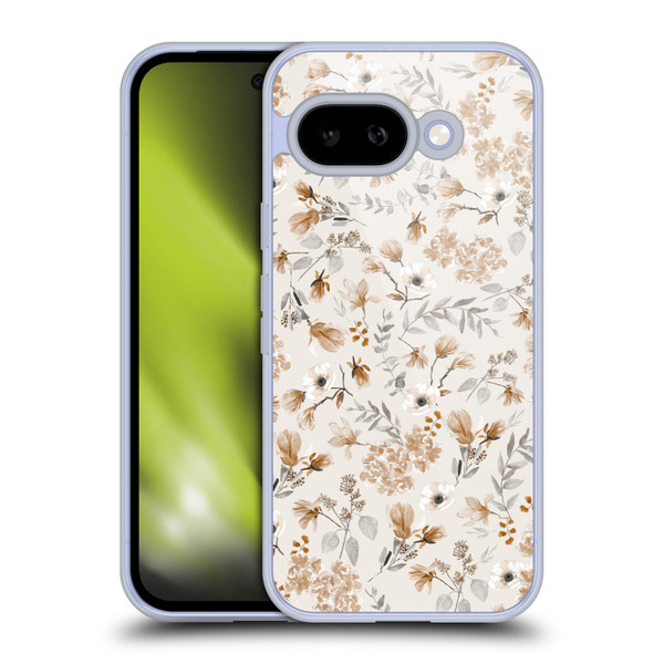 Anis Illustration Mix Pattern Romantic Neutrals Soft Gel Case for Google Pixel 9A