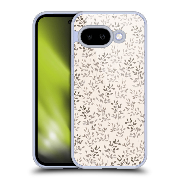 Anis Illustration Mix Pattern Tiny Leaves Beige Soft Gel Case for Google Pixel 9A