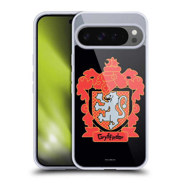Harry Potter Deathly Hallows I Gryffindor Crest Soft Gel Case for Google Pixel 9 Pro XL
