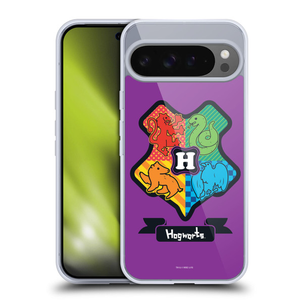 Harry Potter Deathly Hallows I Hogwarts Crest Soft Gel Case for Google Pixel 9 Pro XL