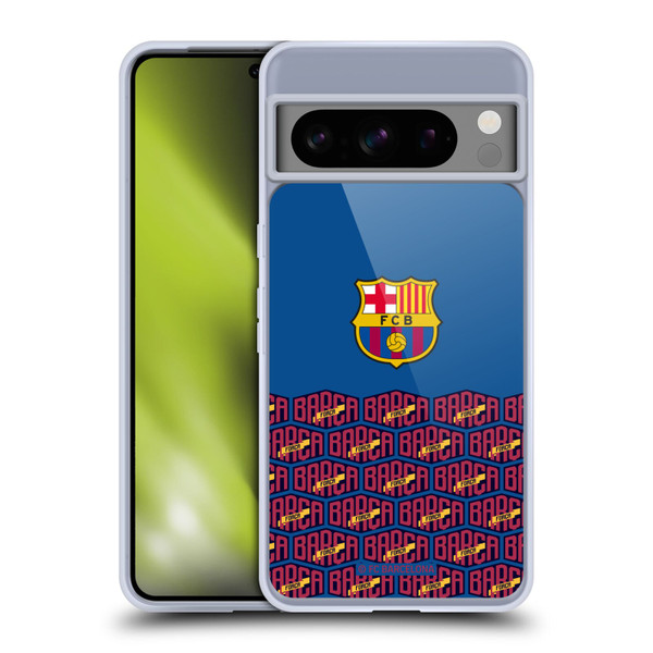 FC Barcelona Forca Barca Logo And Pattern Soft Gel Case for Google Pixel 8 Pro