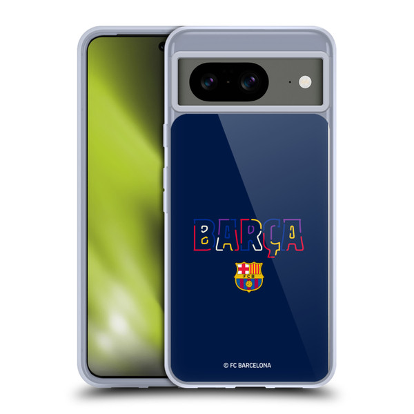 FC Barcelona Graphics Neon Barca Soft Gel Case for Google Pixel 8