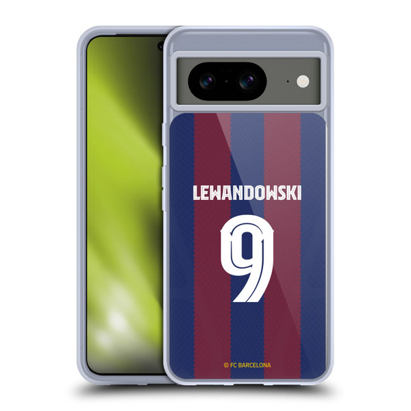 FC Barcelona 2023/24 Players Home Kit Robert Lewandowski Soft Gel Case for Google Pixel 8