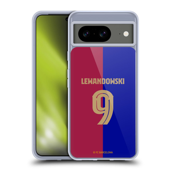 FC Barcelona 2024/25 Players Home Kit Robert Lewandowski Soft Gel Case for Google Pixel 8