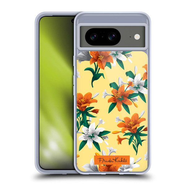 Frida Kahlo Flowers Orange Lilies Soft Gel Case for Google Pixel 8