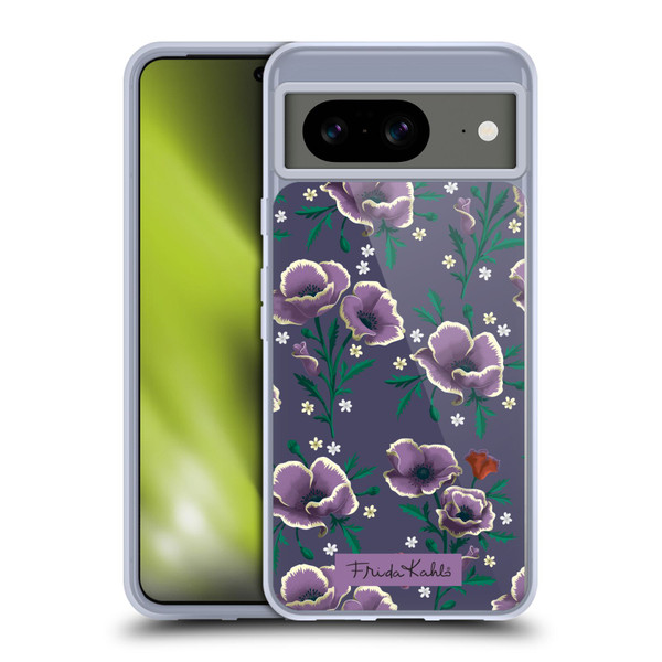 Frida Kahlo Flowers Purple Soft Gel Case for Google Pixel 8