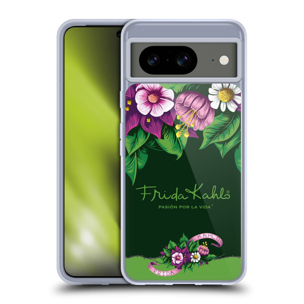 Frida Kahlo Purple Florals Blooms Soft Gel Case for Google Pixel 8