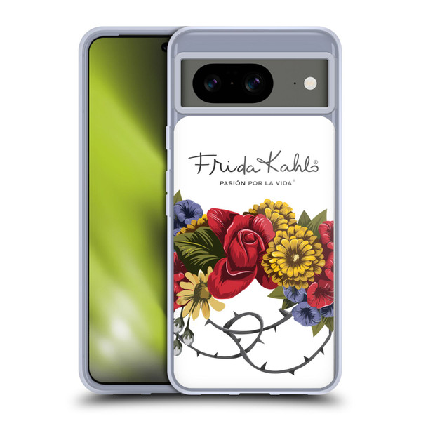 Frida Kahlo Red Florals Bunch Soft Gel Case for Google Pixel 8
