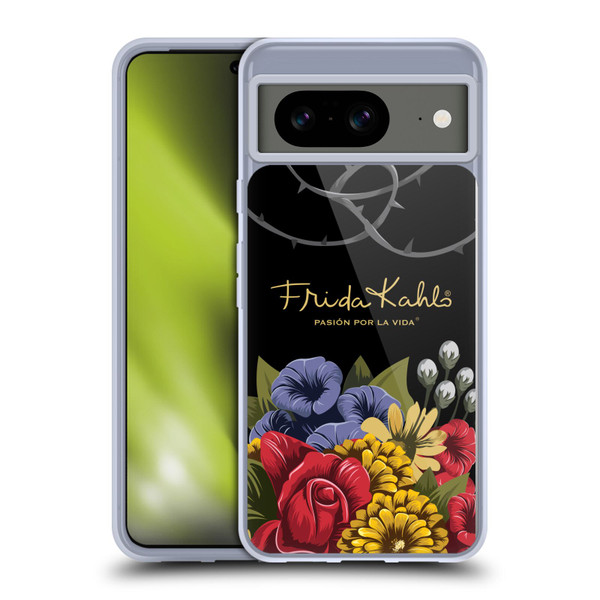 Frida Kahlo Red Florals Efflorescence Soft Gel Case for Google Pixel 8