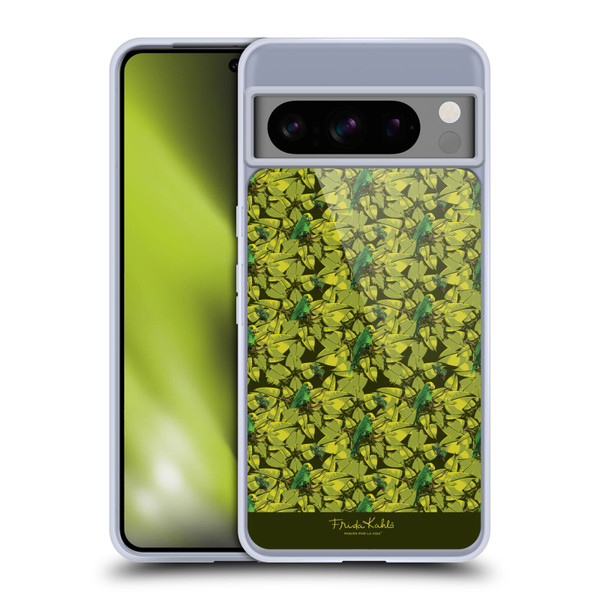 Frida Kahlo Tropical Bird Pattern Soft Gel Case for Google Pixel 8 Pro