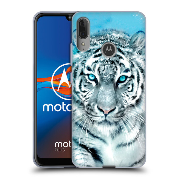 Aimee Stewart Animals White Tiger Soft Gel Case for Motorola Moto E6 Plus
