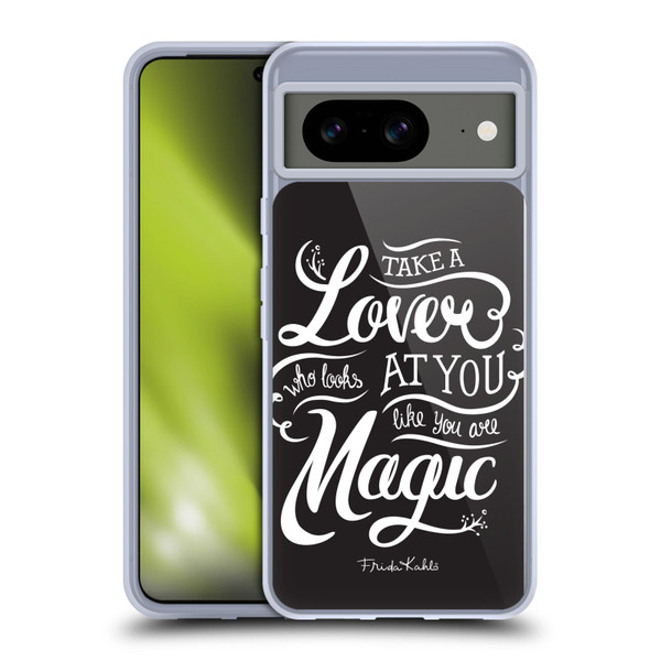 Frida Kahlo Typography Lover Black Soft Gel Case for Google Pixel 8