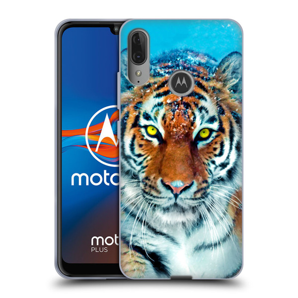 Aimee Stewart Animals Yellow Tiger Soft Gel Case for Motorola Moto E6 Plus