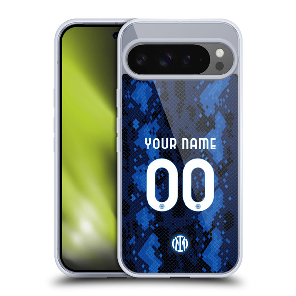 Custom Customised Personalised Inter Milan 2021/22 Crest Kit Home Soft Gel Case for Google Pixel 9 Pro XL