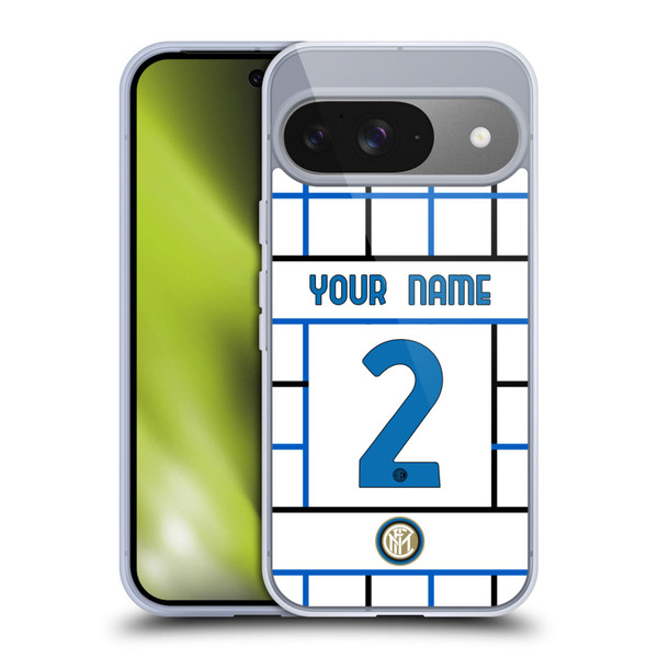 Custom Customised Personalised Inter Milan 2020/21 Crest Kit Away Soft Gel Case for Google Pixel 9 / Pixel 9 Pro