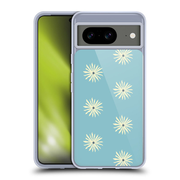 Gabriela Thomeu Retro Sun Blue Soft Gel Case for Google Pixel 8