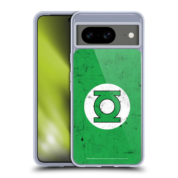 Green Lantern DC Comics Logos Classic Distressed Look Soft Gel Case for Google Pixel 8
