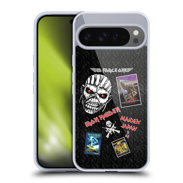 Iron Maiden Graphics Collage Soft Gel Case for Google Pixel 9 Pro XL