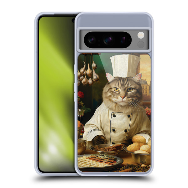 Michael David Ward Humor & Botanicals Cat Chef Soft Gel Case for Google Pixel 8 Pro