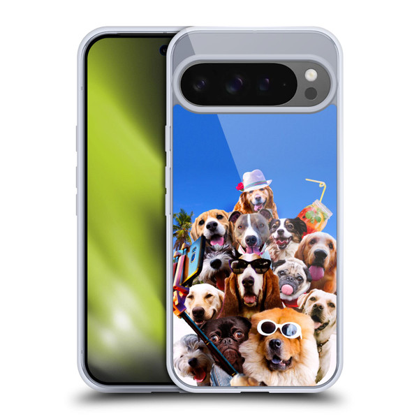 Random Galaxy Animals Beach Dog Selfie With Glasses Soft Gel Case for Google Pixel 9 Pro XL
