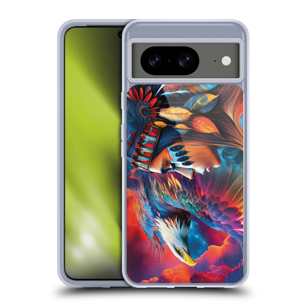 Michael David Ward Psychedelic Art Eagle Soft Gel Case for Google Pixel 8