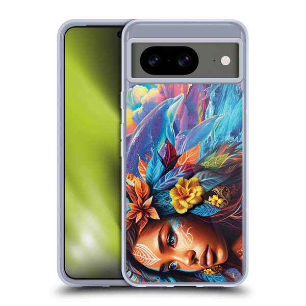 Michael David Ward Psychedelic Art Ocean Spirit Soft Gel Case for Google Pixel 8