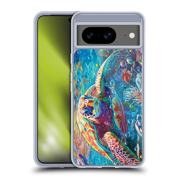 Michael David Ward Psychedelic Art Turtle Magic Soft Gel Case for Google Pixel 8
