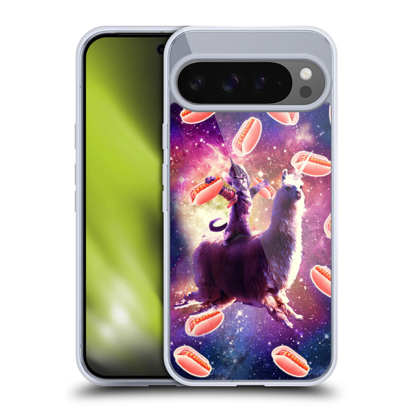 Random Galaxy Space Llama Hotdog Cat Warrior Soft Gel Case for Google Pixel 9 Pro XL