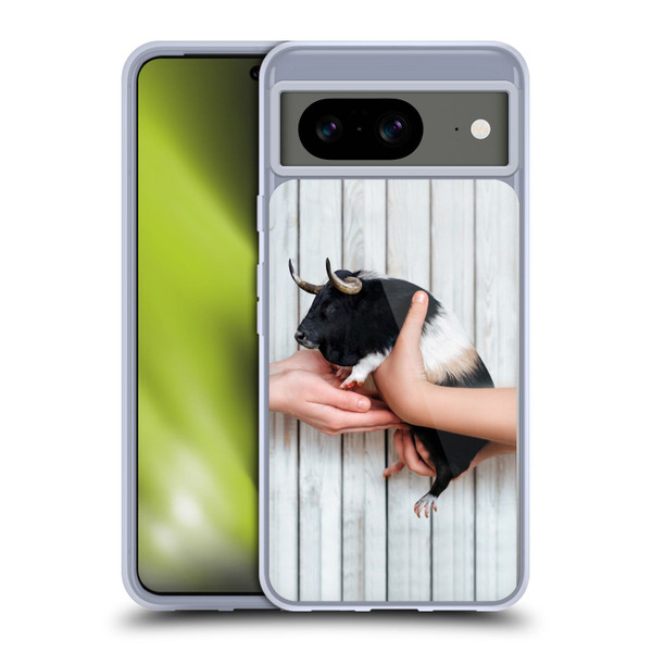 Pixelmated Animals Surreal Wildlife Guinea Bull Soft Gel Case for Google Pixel 8