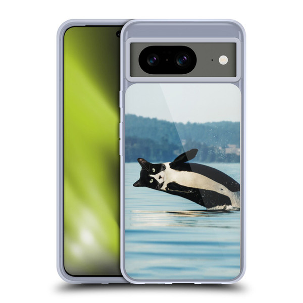 Pixelmated Animals Surreal Wildlife Orcat Soft Gel Case for Google Pixel 8