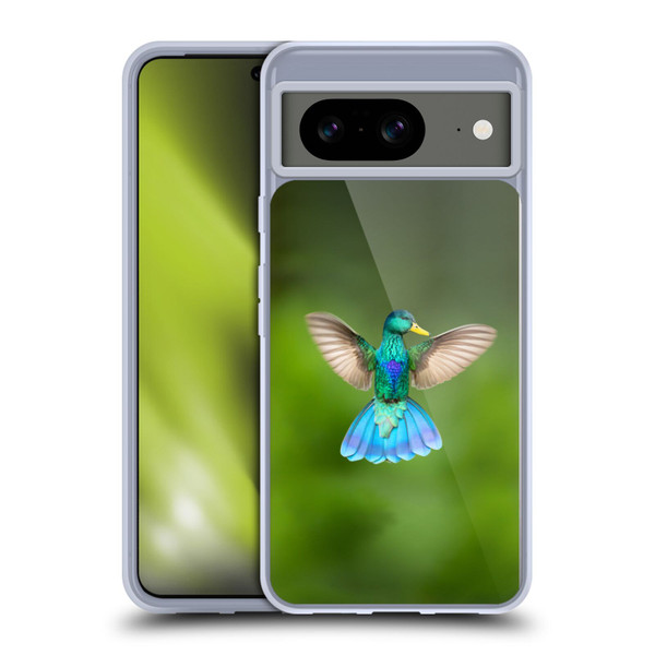 Pixelmated Animals Surreal Wildlife Quaking Bird Soft Gel Case for Google Pixel 8