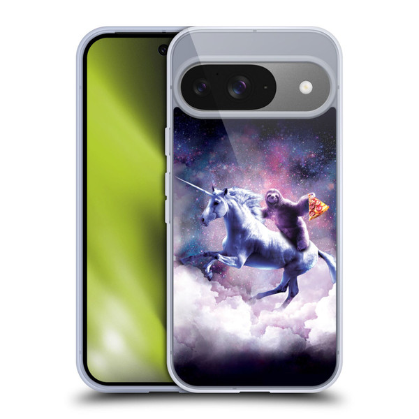 Random Galaxy Space Unicorn Ride Pizza Sloth Soft Gel Case for Google Pixel 9 / Pixel 9 Pro