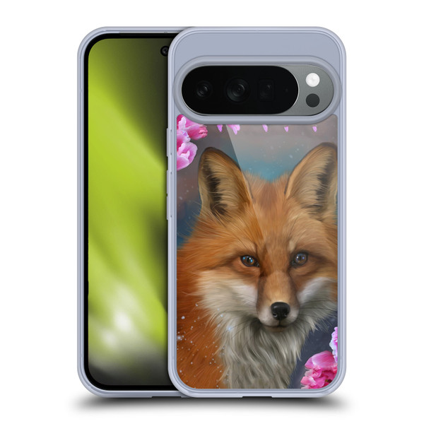 Ash Evans Animals Fox Peonies Soft Gel Case for Google Pixel 10