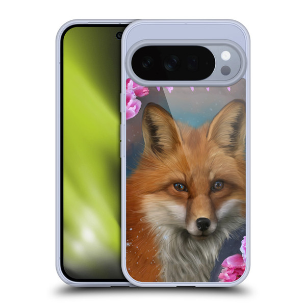 Ash Evans Animals Fox Peonies Soft Gel Case for Google Pixel 10 Pro XL