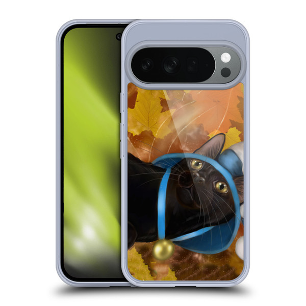 Ash Evans Black Cats Leaves Soft Gel Case for Google Pixel 10
